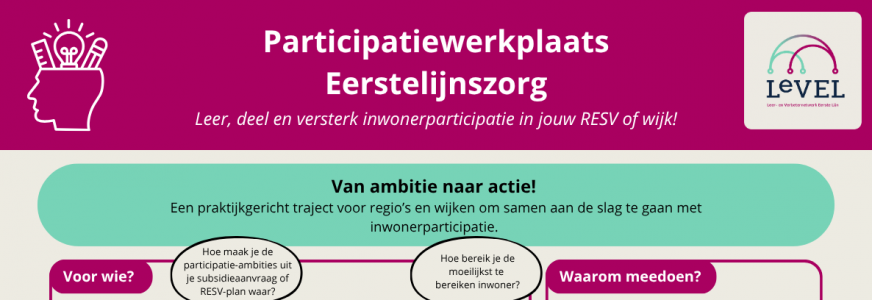 Meld je aan voor de Participatiewerkplaats!